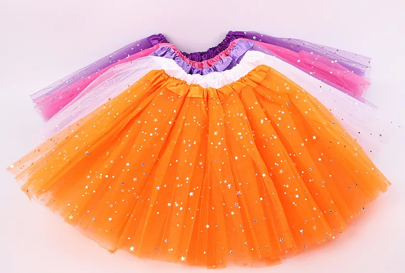 Детская юбка-пенг сетчатая трехуровневая юбка средней длины для девочек балетная танцевальная юбка принцессы