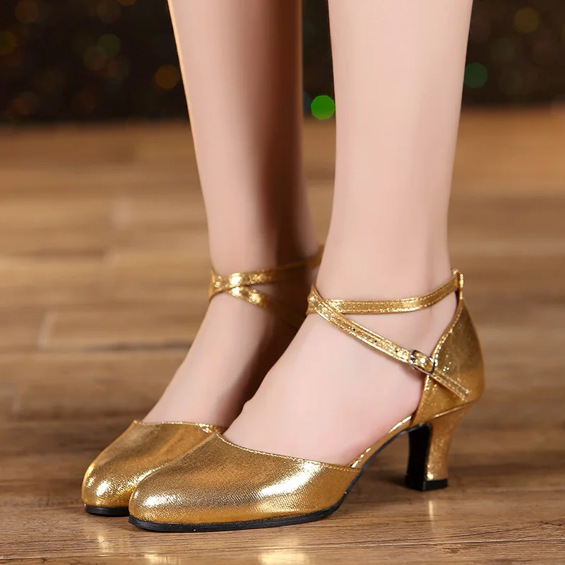 Women Dance Shoes High Heel Ballroom Tango Modern Soft Outsole