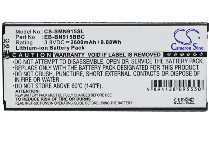 cameron sino 2600mah battery for SAMSUNG Galaxy Note Edge 4G SM-N915 N9150 N915A N915D N915F N915FY N915J N915K N915L | Мобильные
