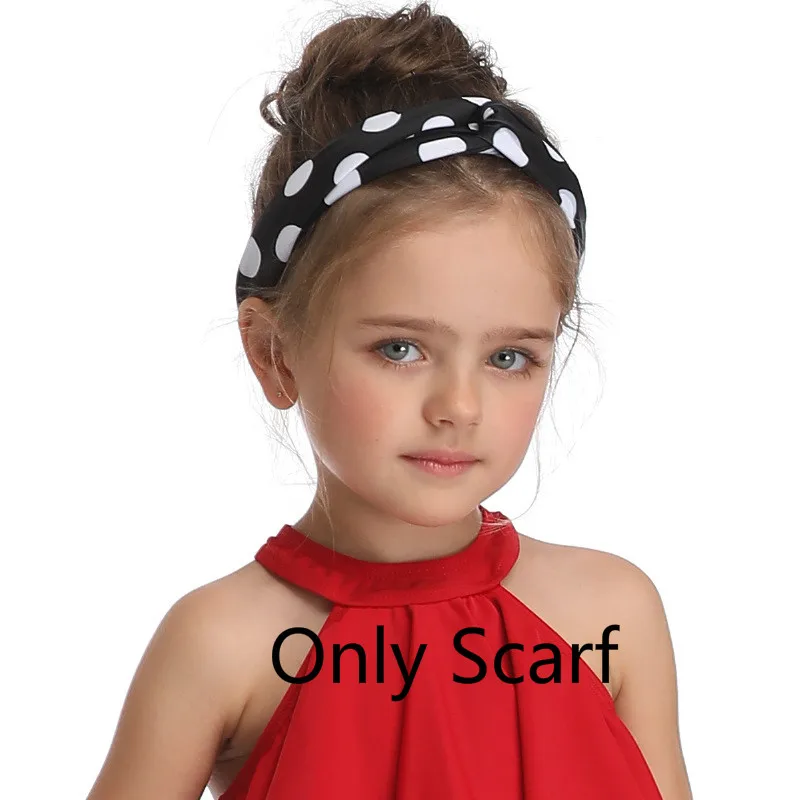 Only Daughter Scarf Летний купальный костюм для мамы и дочки, купальный костюм для родителей и детей с принтом в виде листьев лотоса, одинаковые купальные костюмы для семьи - Цвет: Only Daughter Scarf