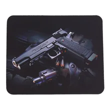Mouse Pad Gun Picture Anti-Slip Laptop Computer PC Mice gaming Pad Mat Mousepad For Optical Laser Mouse hot selling maiyaca new anti slip pc my neighbour totoro anime umbrellas silicon mouse pad mat mice pad for optical