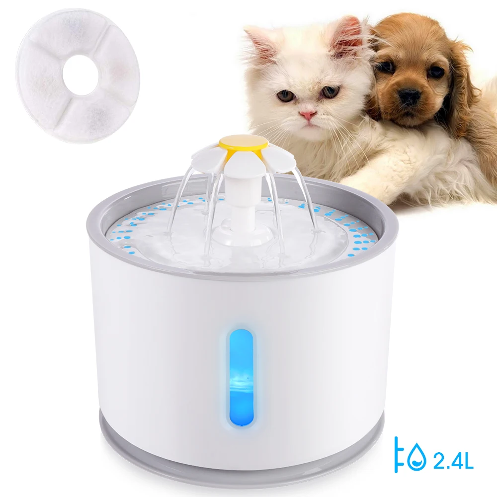 Automatic Cat Water Fountain with LED Lighting