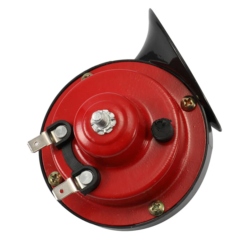 Red 1PCS 12 В автомобильный Стайлинг громкоговорители 110 dblaud автомобильный клаксон рожок Водонепроницаемый Пылезащитный покрытие технология Fanfare Улитка рог - Цвет: Red 1PCS