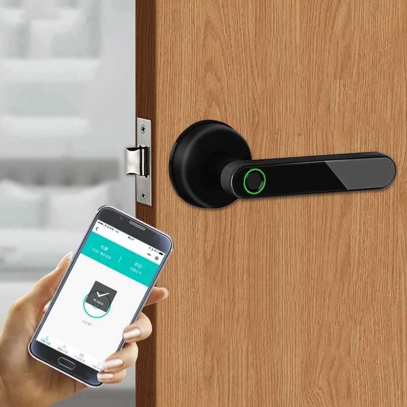 

Hot Bluetooth Smart Remote Control Electronic Fingerprint Door Lock Security Tools for Home XJS789