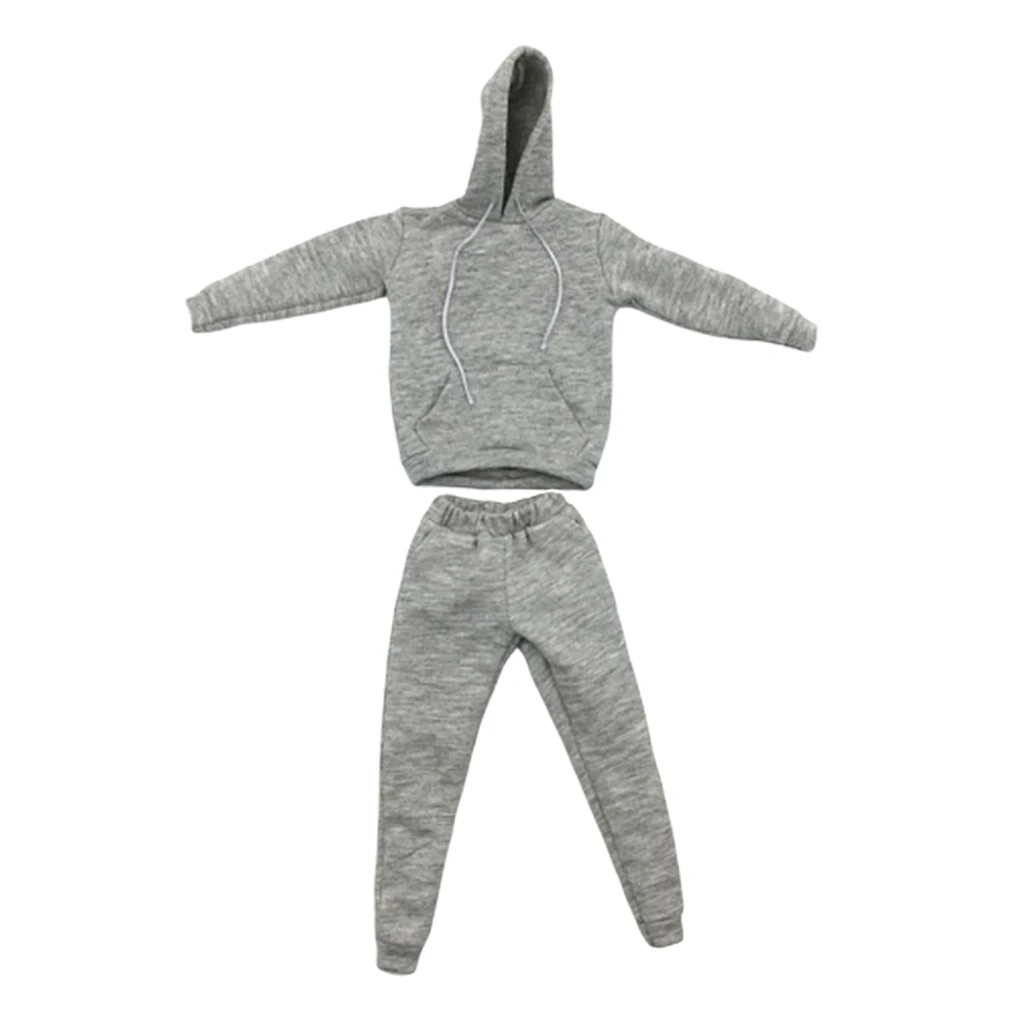1/6 Scale Male Figure Clothes Set Sports Suits Hoodie and Pants for 12 inches Action Figure Body, 5 Colors
