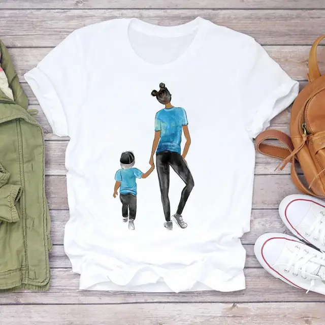 Women Cartoon Super Mom Life Momlife Mama Mother Summer Print Lady T-shirts Top T Shirt Ladies Womens Graphic Female Tee T-Shirt CZ24122