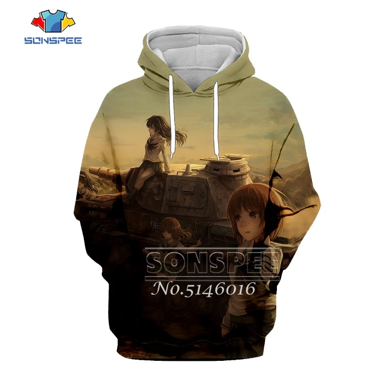SONSPEE GIRLS und PANZER, 3D принт, аниме, майка, Harajuku, Мужской пуловер, толстовка, унисекс, повседневная, модная, уличная, толстовка, t638 - Цвет: 25
