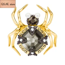 Высокое качество SWA новые магнитные одиночные перфорированные серьги в виде паука девушка Подарок на годовщину модные серьги