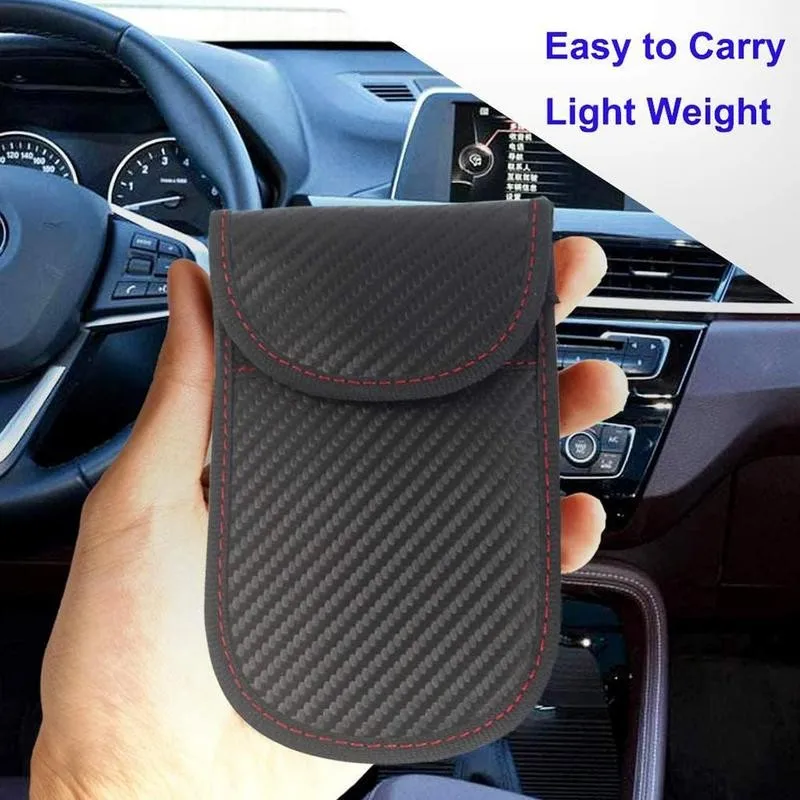 Car Key Signal Blocker Case Car Key Bag Black Color Cage Fob Pouch Keyless Blocking Bag
