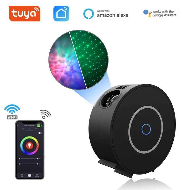 

New upgraded Smart Star Projecter Wireless Tuya APP Control With Music Rhythm Nebula Projector Voice Control Via Alexa