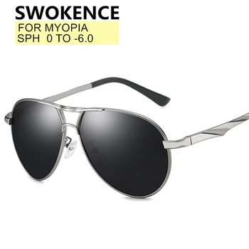 

SWOKENCE Dioptre 0 TO -6.0 UV400 or Polarized Myopia Sunglasses Men Women Prescription Optical Glasses For Nearsighted F147