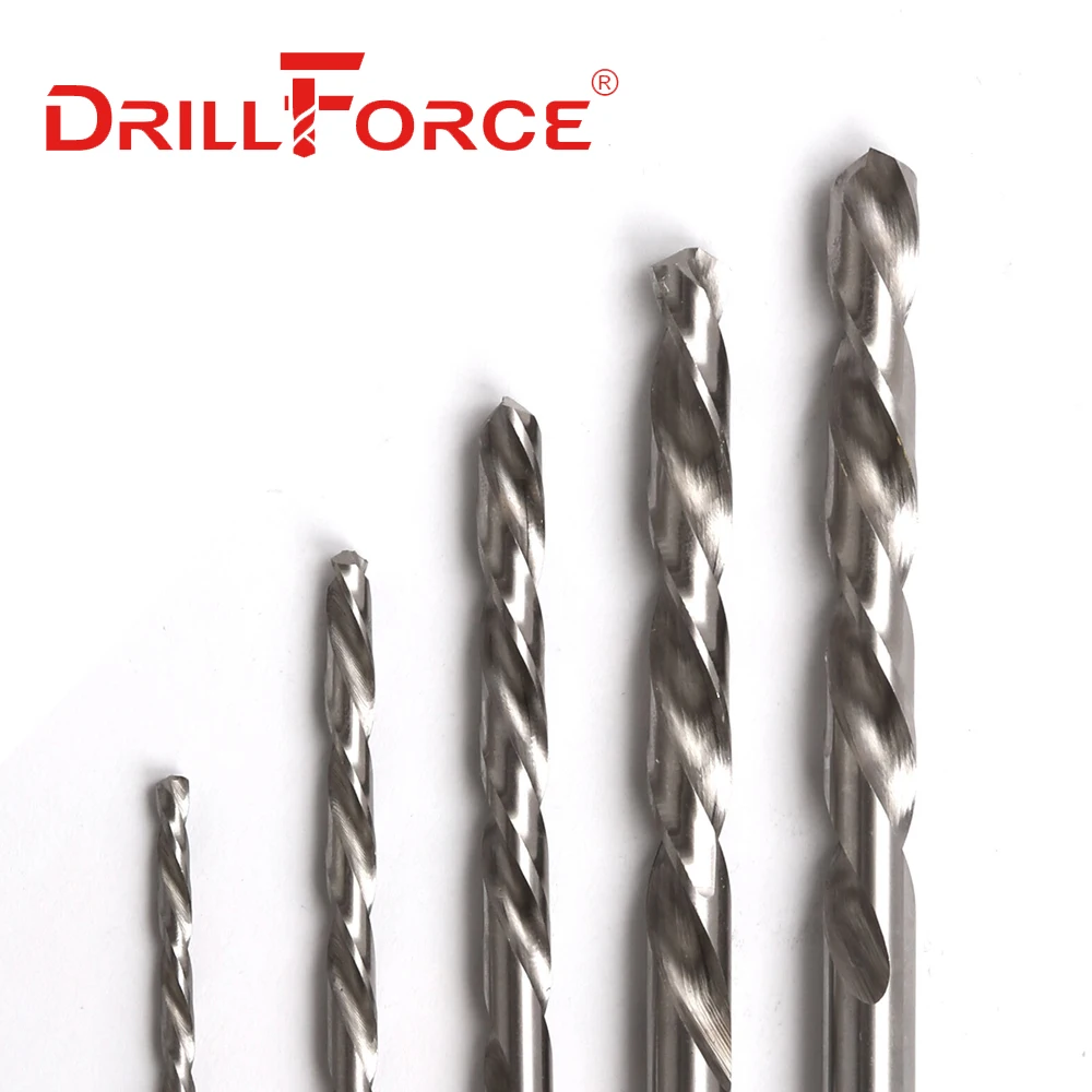 Drillforce-Forets à main HSS M2, 0.5mm-12mm, 10 pièces, 0.5/1.5/2/2 5/3/4/4.5/5/5.5/6/7/8/9/10/11/12mm