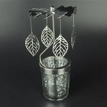 

Romantic Rotation Candlestick Candle Holders DIY Table Desk Decor Holiday Christmas Gift