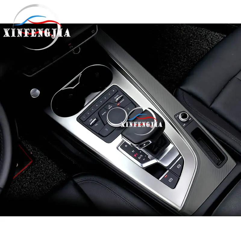 Для Audi A4 B9 A5 17-18 хромированные кнопки переключения передач ABS Центральная рамка-декоратор отделка