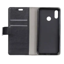 革フリップ電話ケースカードホルダー財布アンチスクラッチ保護asus zenfone 5 最大M1 (ZB555KL) (黒)(China)