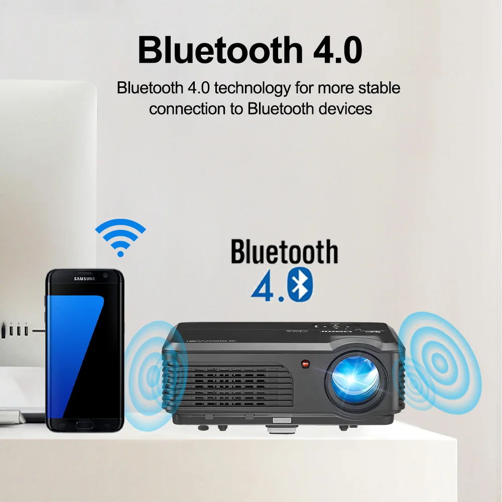 CAIWEI A6/A6AB 1080p проектор Full HD домашний Смарт Android WiFi ЖК светодиодный