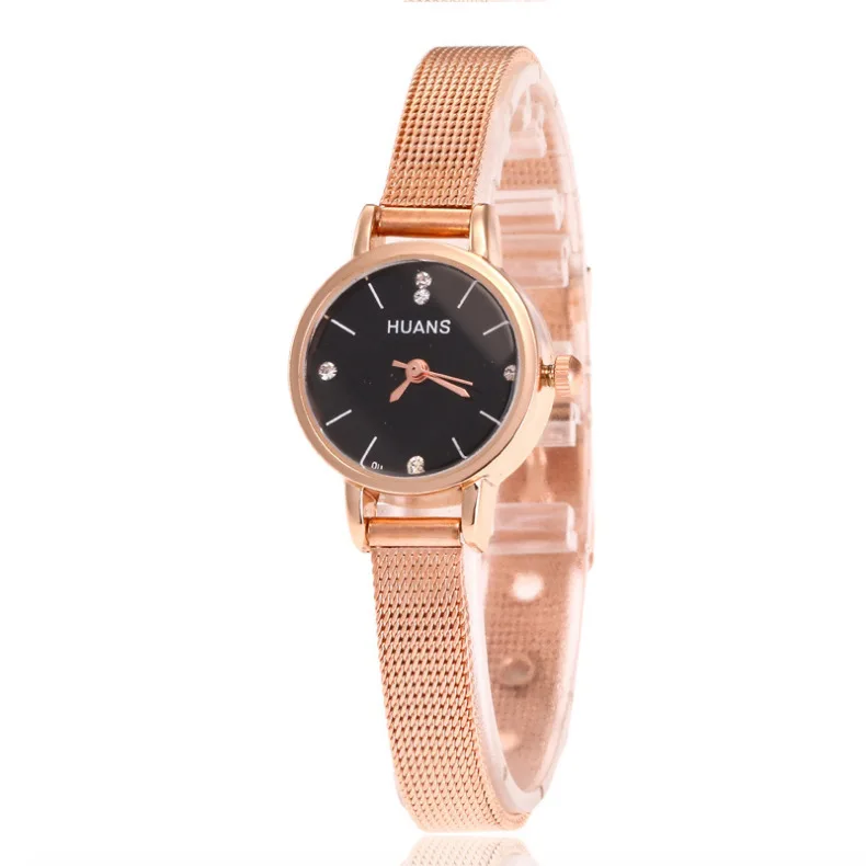 

AliExpress Wish Hot Selling Women's Alloy Mesh Belt Watch Thin Drawstring Small Dial Man-made Diamond Students Quartz Watch Fash