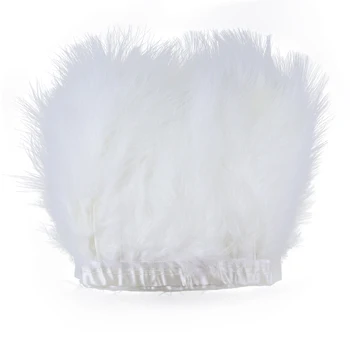 

1 meter White Fluffy Soft Marabou feather Fringe Trimming 10-15CM Dyed Colorful Turkey feather trims for Craft Party Accessory