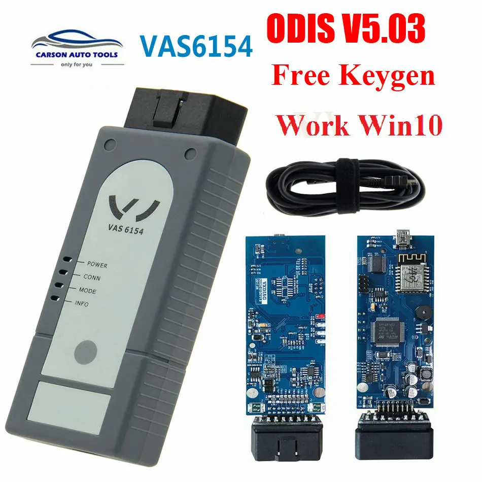 Новейший V5.03 VAS 6154 5,03 ODIS V4.23 VAS6154 wifi и Bluetooth для Audi& Skod-лучше, чем VXdiag VAS5054 a Поддержка UDS