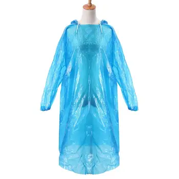 

Vehemo Pe Rain Coat Hood Camping Raincoat Hooded Disposable Poncho for Hiking Cover Outdoor for Mantle