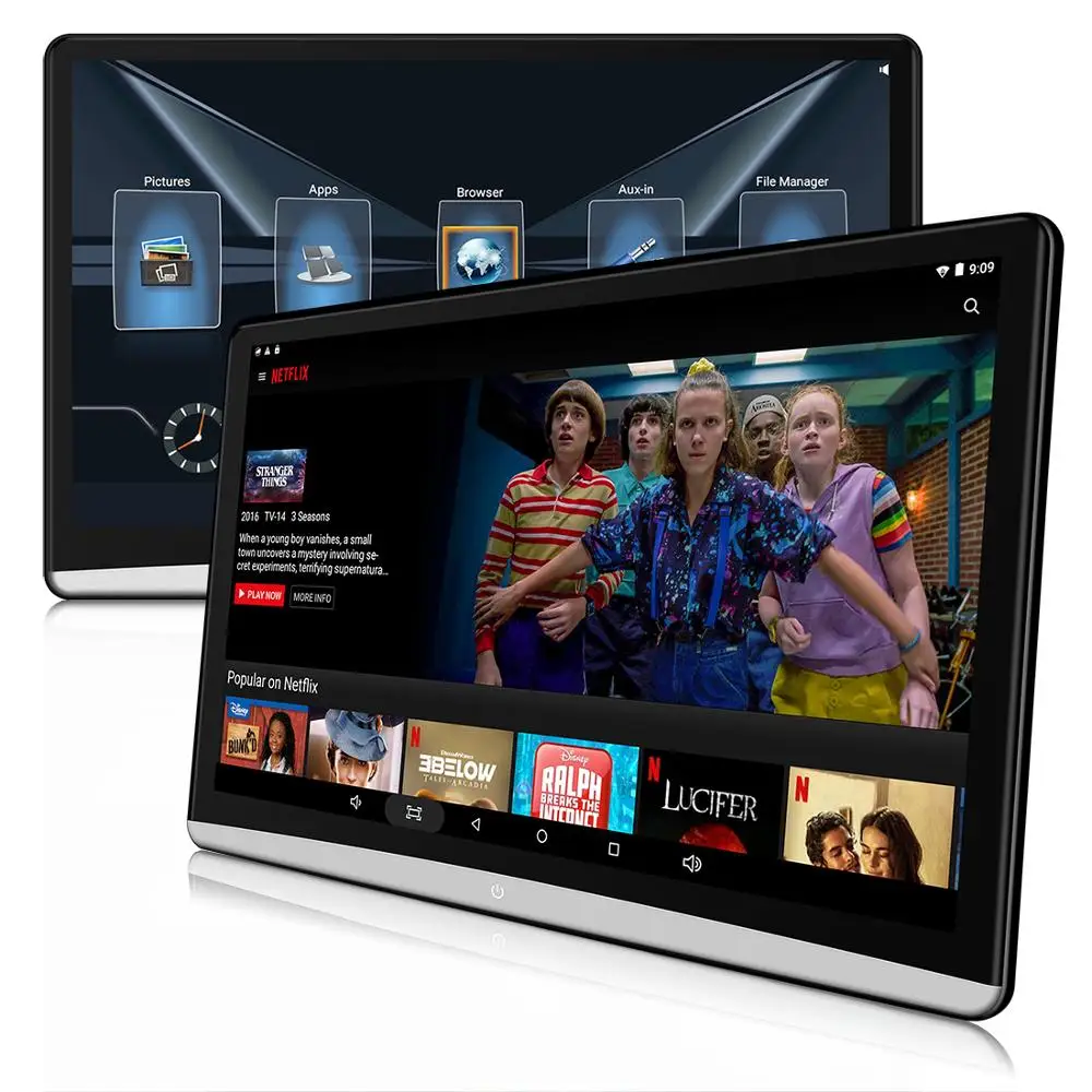 ТВ монитор на подголовник автомобиля 12 5 дюйма Android 8 1 Wi Fi 4K|MP4 и MP5 плееры для авто| |