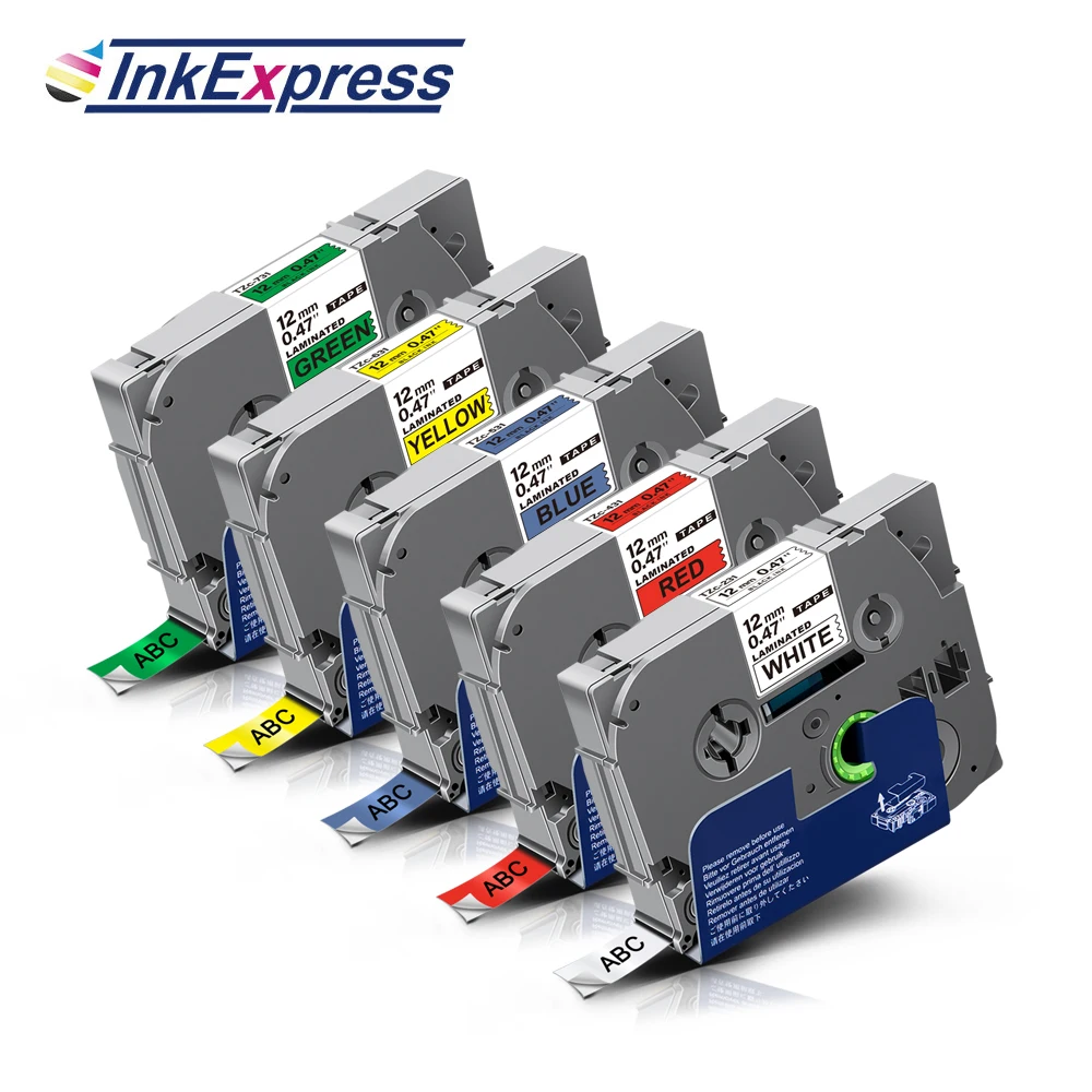 

5Pcs TZe Label Tape For Brother P-touch Label Maker Compatible Brother TZe-231 TZe-431 TZe-531 TZe-631 TZe-731 Laminated Tape
