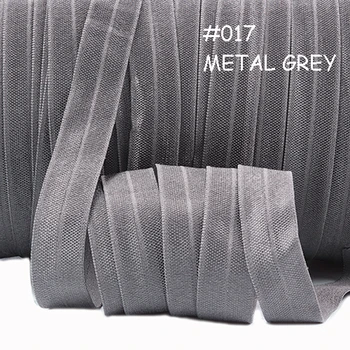 

(100 Yards/roll) Wholesale price 5/8 inch 15mm solid color fold over elastic