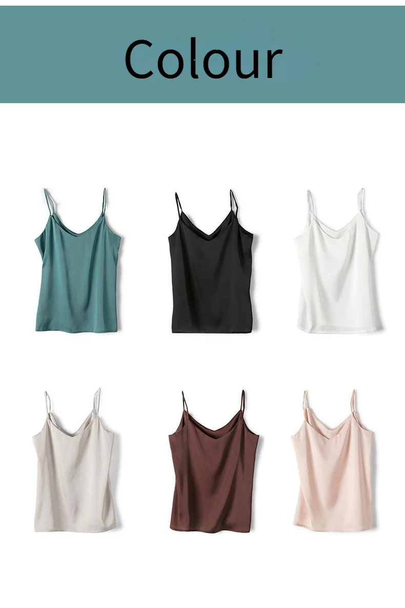 women's bra Women Camisole Fashion Strap Top  Halter V Neck Basic White Cami Sleeveless Satin Silk Tank Tops Women'S Summer  Spring Fall spanx camisole