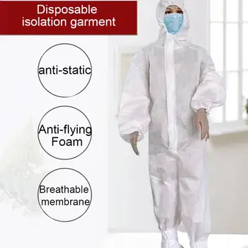 

Unisex Anti-static Dust Proof Laboratory Hood Protection Disposable Coverall Non Woven electron industry food processing