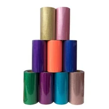 

30cmx25cm(12"X10") Rich Color Glitter Heat Transfer Vinyl Film Heat Press T-shirt Iron On HTV Printing DIY Clothing Film