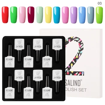 

12PCS Gel Nail Polish Set For Nails 7ML UV Pure Colors Set Semi Permanent Nails Art For Manicure Set Gel Varnish Drop Shipping