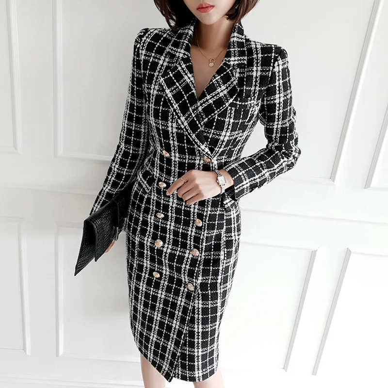 Winter new han edition temperament double-breasted suit collar cultivate one's morality in the long woollen cloth coat | Женская