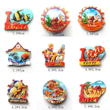 

Magnetic 3d refrigerator sticker world tour fridge magnets Marsa Alam Hurghada Red Sea Egypt travel souvenir collection gift