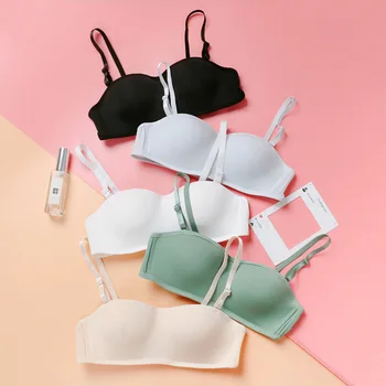 

Invisible Bandeau Bra Strapless Bralette 1/2 Cup Women's Underwear Sexy Lingerie Female Seamless Bras Without Stra