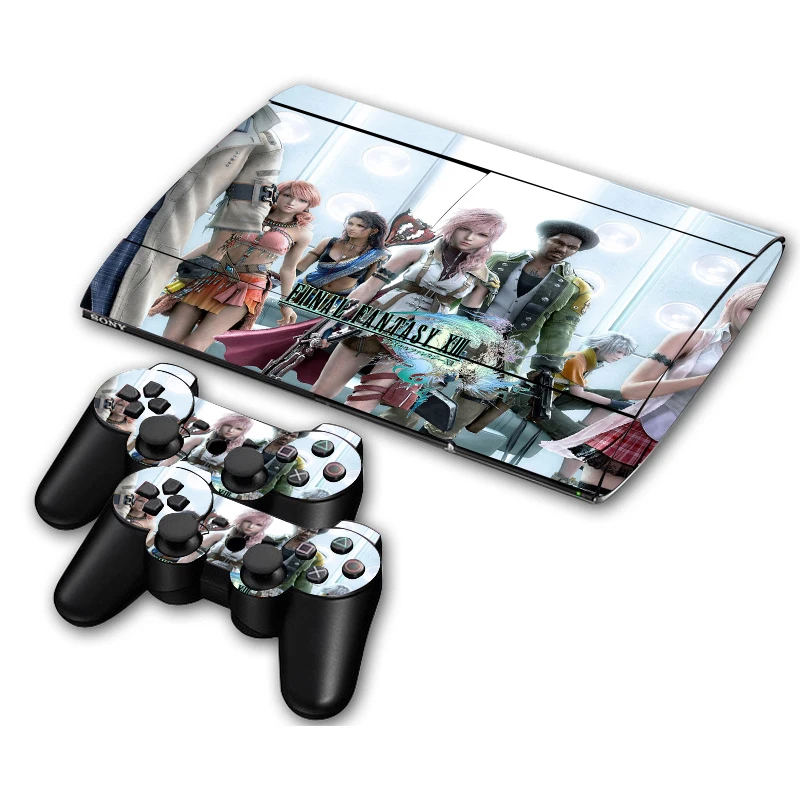 Наклейка для PS3 Slim Playstation 3 игровая консоль Skin Slim+ 2 шт скины для PS3 Slim контроллеры аксессуары - Цвет: 9