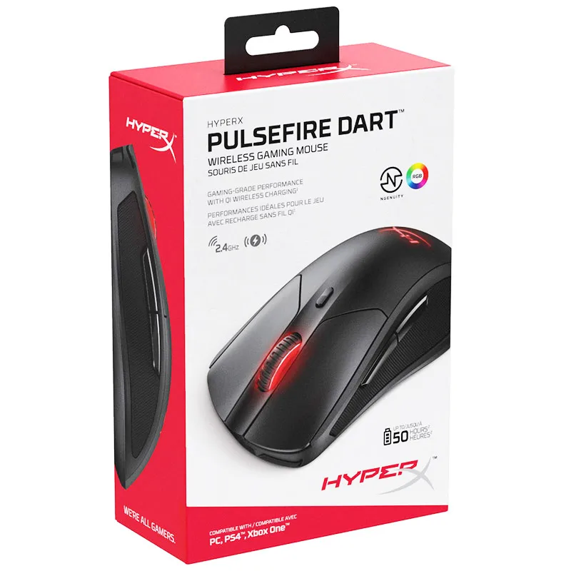 Kinston Hyperx компьютерная мышь беспроводная RGB светодиодный 16000 dpi Qi перезаряжаемая Волшебная эргономичная беспроводная мышь для геймера для ПК