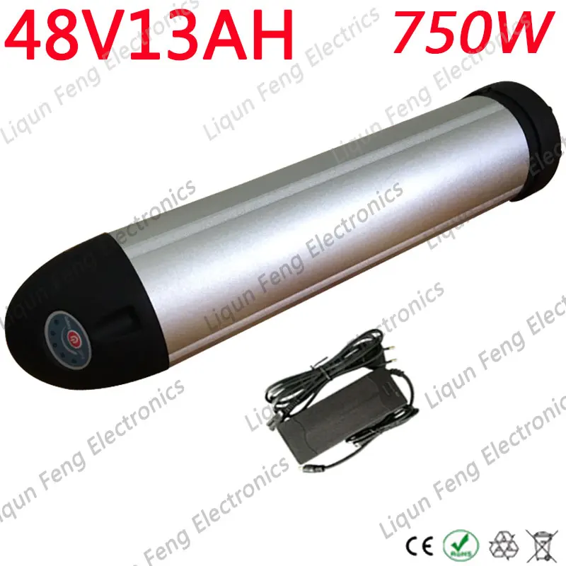 48V 13Ah Li-Ion воды чайник бутылка для воды Батарея использовать для samsung 2600 мАч сотовый велосипед Батарея для 350 W/500 Вт мотор с зарядным устройством