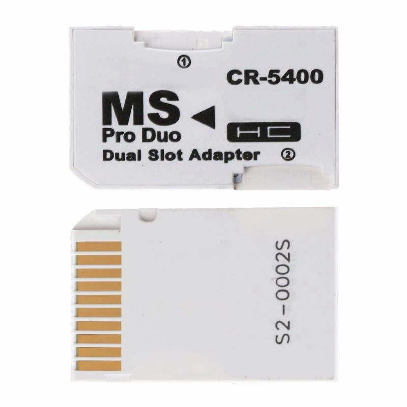 Promotion-10pcs-lot-Dual-Slot-Micro-SD-to-Memory-Stick-Pro-Duo-Card-Adapter-Reader