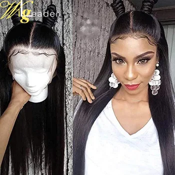 

Wigleader Straight Preplucked Human Hair Lace Front Wigs 150% Glueless Lace Frontal Wigs Bleach Knot Hair Wigs for Black Women