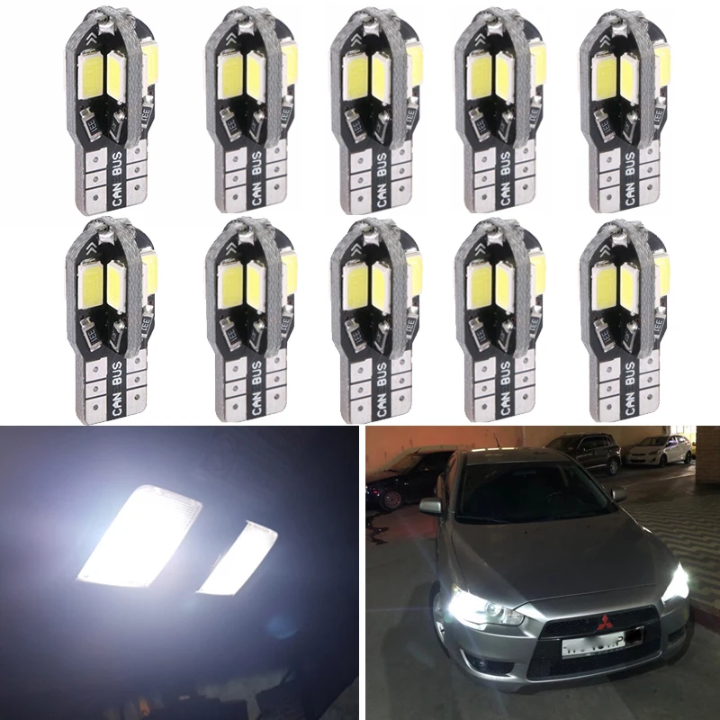 10X T10 W5W Canbus автомобильный внутренний фонарь клиновидный парковочный для Mitsubishi