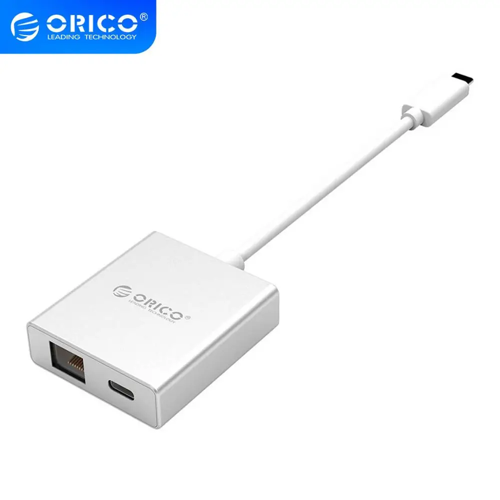 Мини адаптер ORICO type C в Gigabit Ethernet RJ45 с PD зарядным устройством usb сплиттер для MACbook pro
