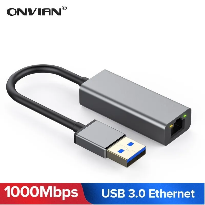 

Onvian USB Ethernet Adapter USB 3.0 Network Card to RJ45 Lan for Windows 10 Xiaomi Mi Box 3 Nintend Switch Ethernet USB