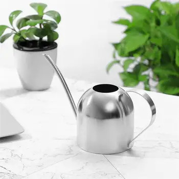 

Yardwe 1000ml Stainless Steel Watering Can Long Spout Watering Pot Home Gardening Tool for Indoor Plants Succulents (Silver)