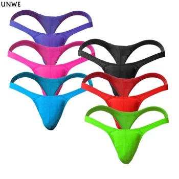 

UNWE Men G Strings Thongs Tanga String Homme for Men Simple Mix Colors Low Rise Men Thong Tanga Sexy Underwear Gay