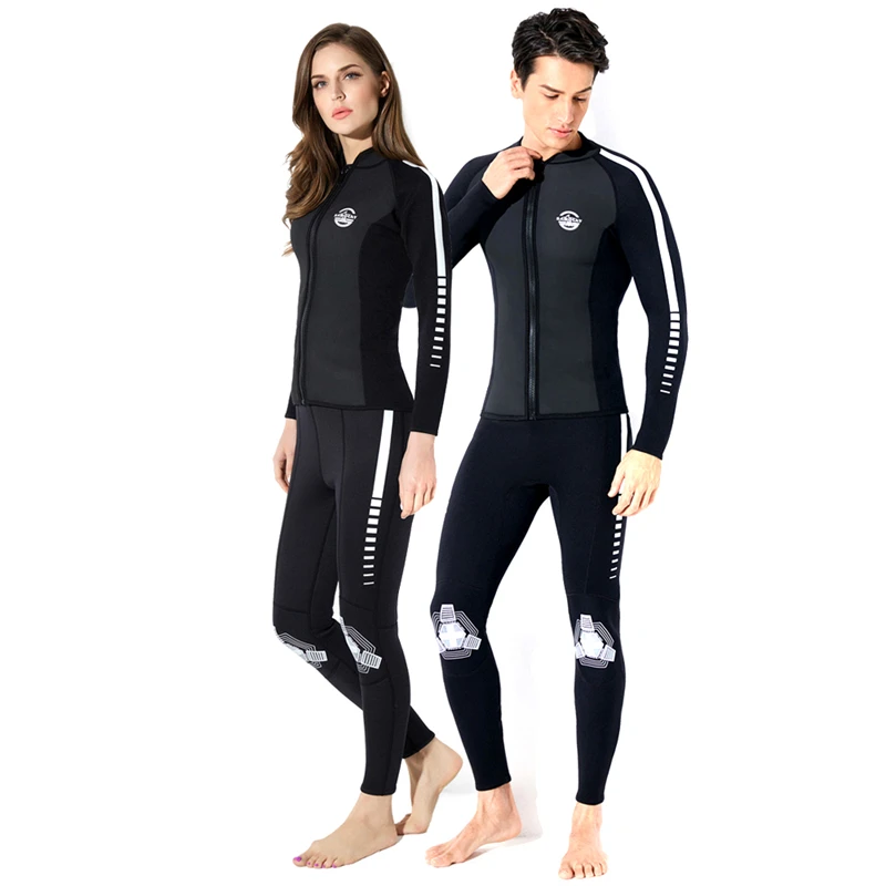 2mm neoprene Front Zip Surfing Swimming Diving Suit Neoprene Rash Guard Snorkeling Spearfishing Water Sport Long Sleeve Wetsuit | Спорт и