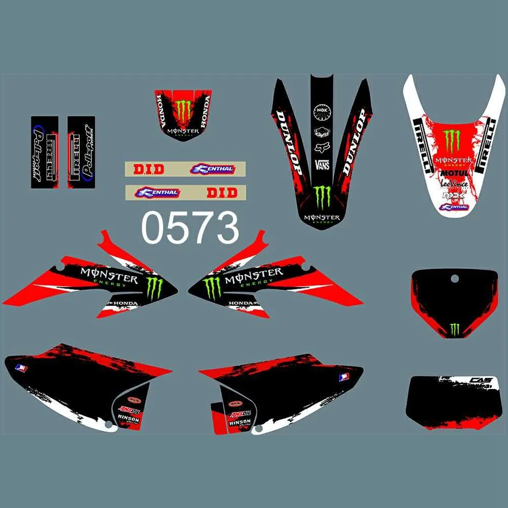 

New Full Graphics Decals Stickers Custom Number Name Glossy Bright Stickers Waterproof for HONDA CRF TRAIL 150 230 2008-2014