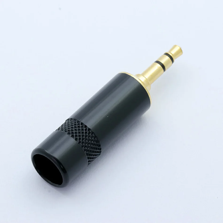 10pcs Jack 3 5mm 3 poles 3 5mm Audio adapter Gold headphone plug 3 5 jack Connector for cable size up to 8mm wire connector