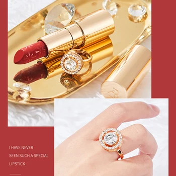 

Fashion Ring Lipstick Velvet Matte Carved Lipstick Net Red Elegant Lip Stick Lip Makeup Maquiagem Maquillaje R1