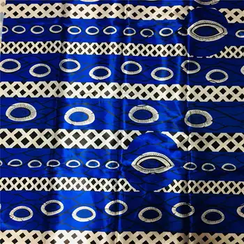 

2020 Popular Wax fabric Top Quality Vintage Silk wax cloth African Wax Prints Fabric 2yards/lot for Party Dress ! L71306