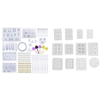 

12 Pieces 12Mm,16Mm Crystal Beads Ice Tray Model & 1 Set Resin Jewelry Silicone Mold with Tool Set